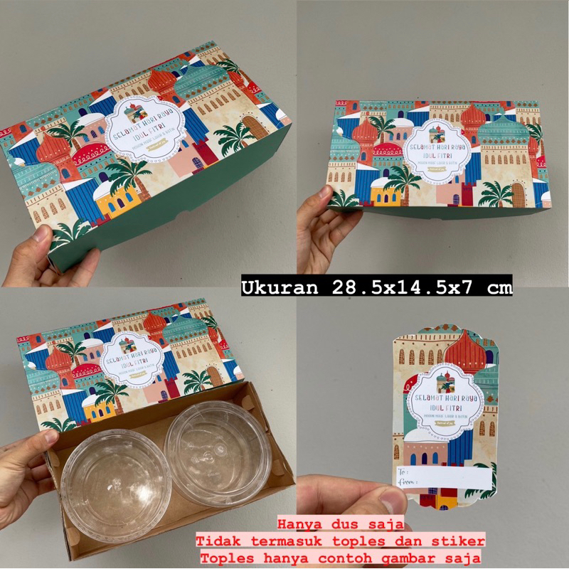 

Dus toples besar idul fitri lebaran uk. 28.5x14.5x7 cm + Tag (Harga untuk 5 pcs dus)