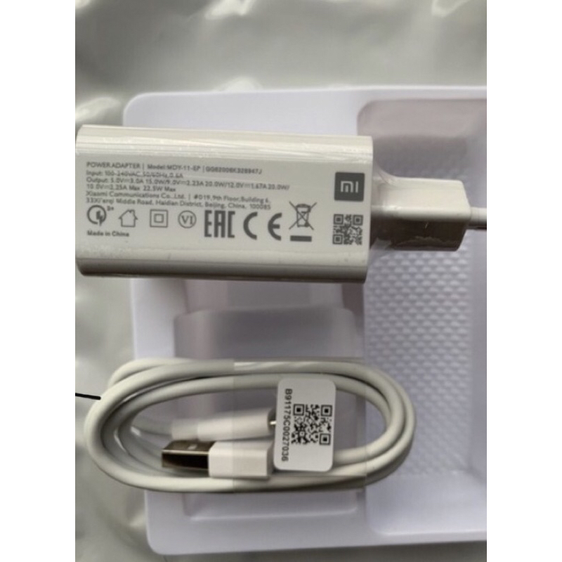 charger xiomi note 9 9 Pro Merk MDY-11-EP Type C fast charging