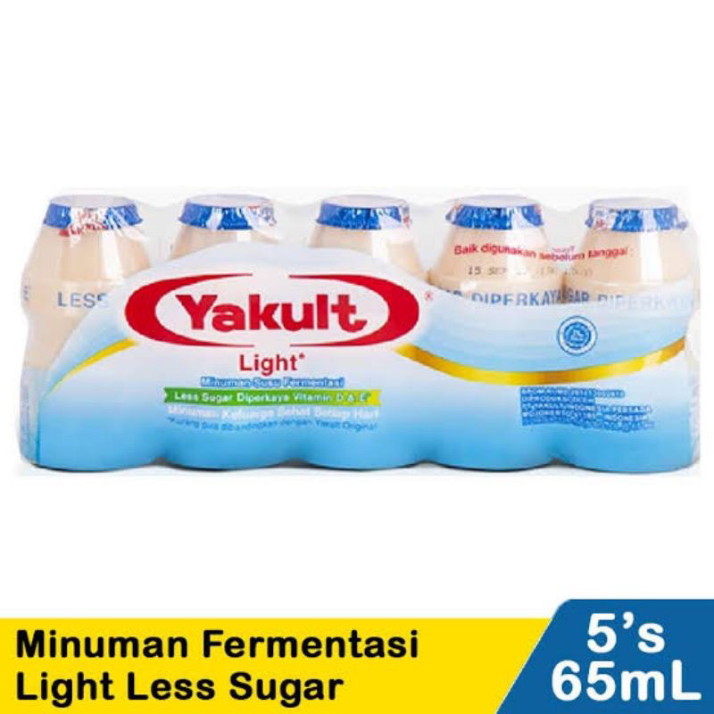 

Yakult Light Less Sugar isi 5 botol 65ml | Yogurt Probiotik Low Fat Rendah Gula Lemak Minuman Kesehatan