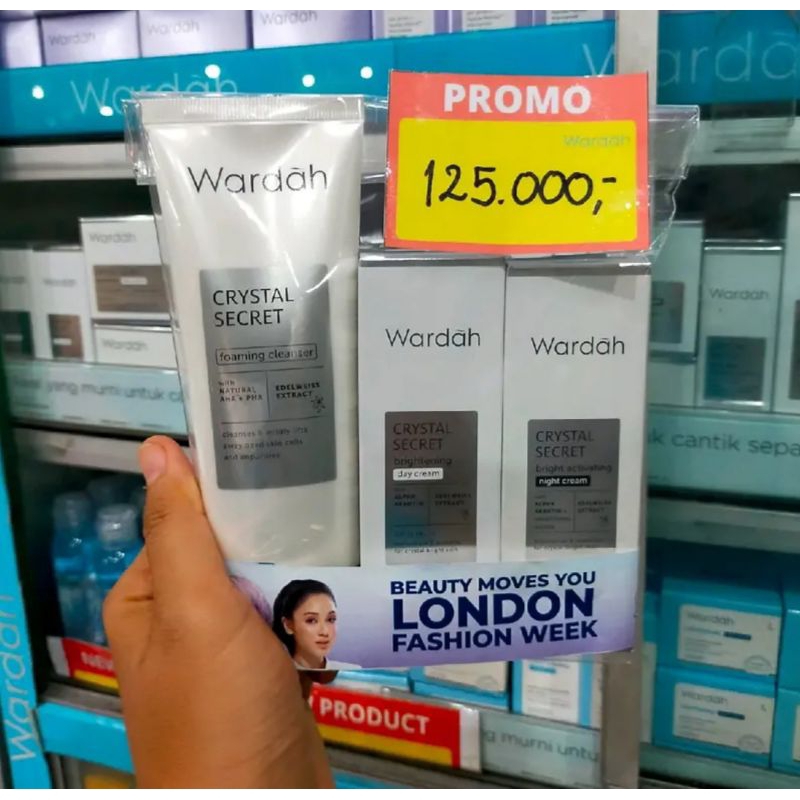 WARDAH CRYSTAL SECRET PAKET 3IN 1