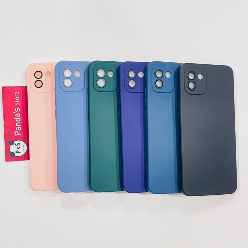 Case Samsung A03 Lenspro Makaron Full Color Softcase Pro Lensa