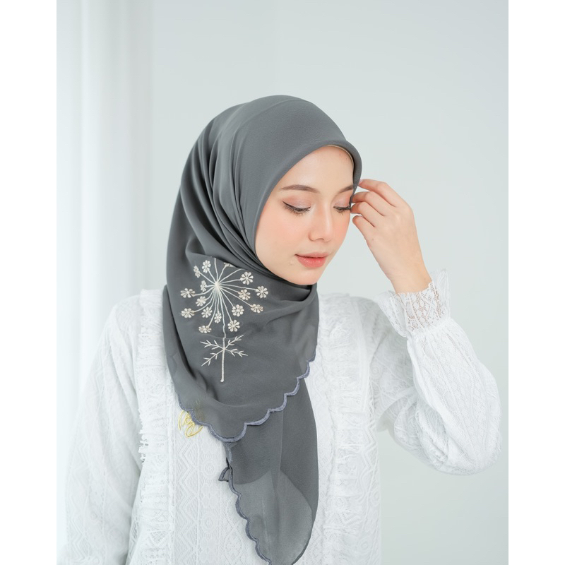 Koyu Hijab Beauty Lace Embroidery Dandelion