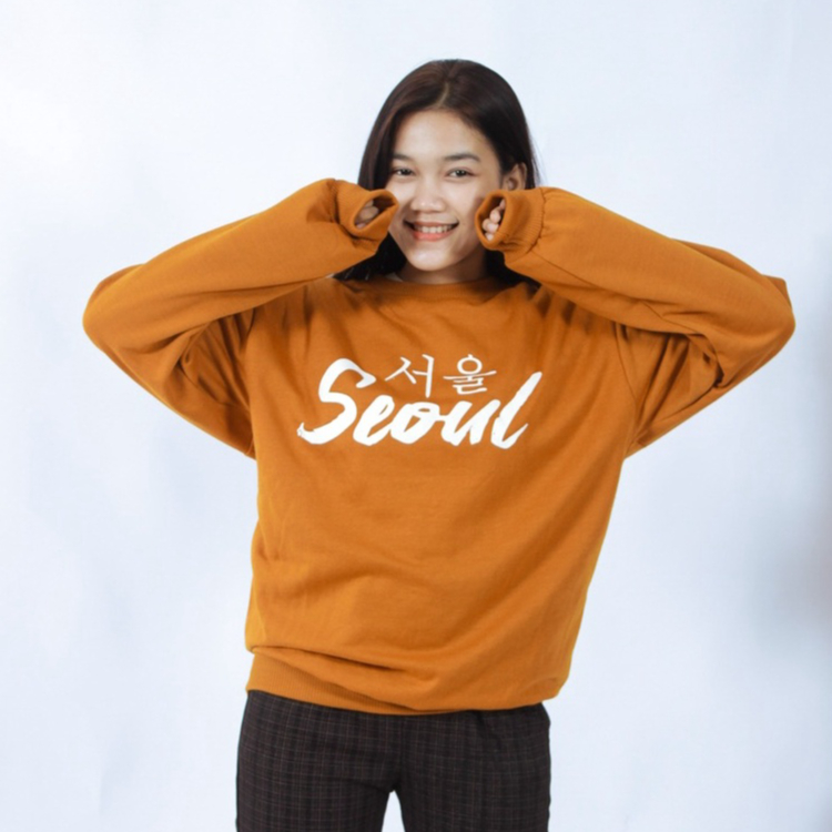 KALILA - SEOUL Sweater Fleece / Crewneck Bahan Fleece