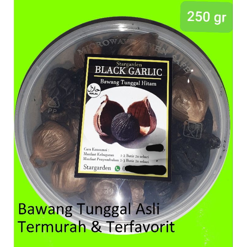 TUNGGAL Black Garlic 250gr Bawang Putih Lanang Hitam ukuran Besar-Jumbo PREMIUM