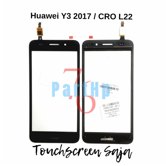 Touchscreen Huawei Y3 2017 - Cro L22 Touchscren Saja - Ts Only - Hitam