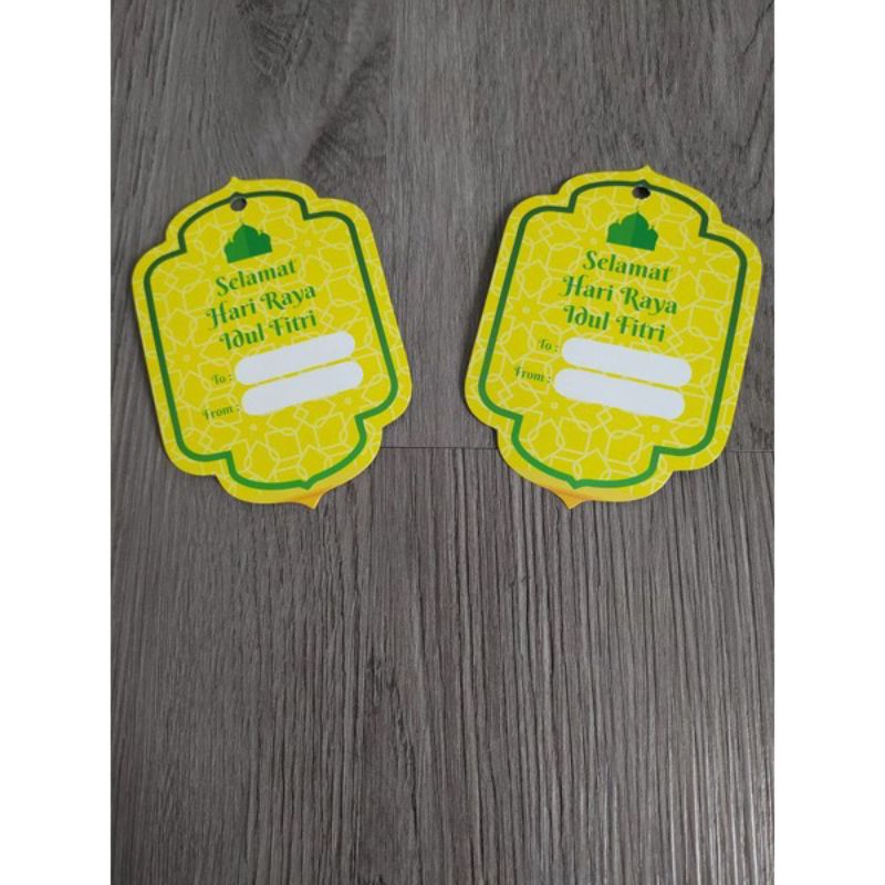 Hang Tag ucapan lebaran untuk dos parcel isi 100 pcs