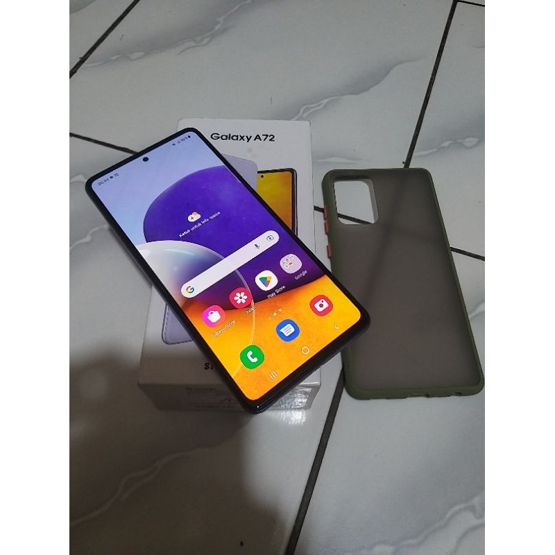 Samsung A72 8/256gb Resmi SEIN Fullset Second Original Termurah Siap Pakai