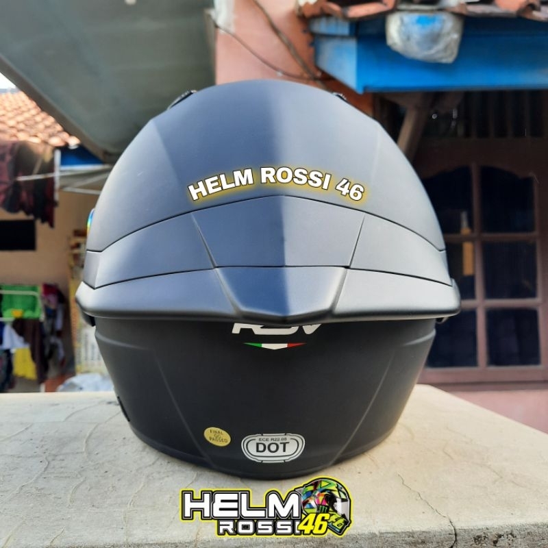 Spoiler 3D Helm RSV SV 300 SV300 - 3D Tanpa Sambungan free Double Tape Hitam metalik Glossy Doff Smoke Clear Bening Putih Solid