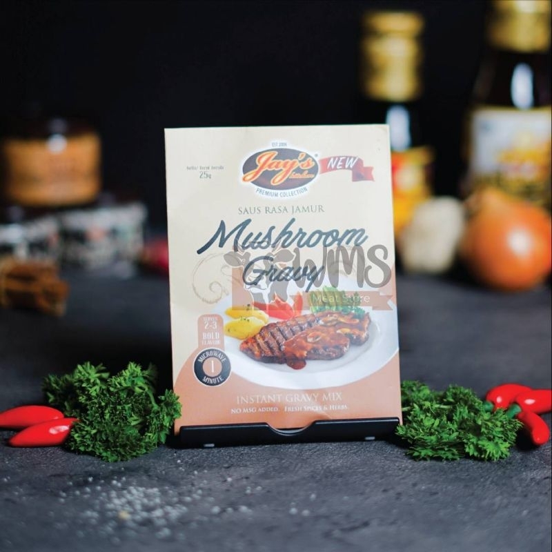 

Jay's Mushroom Gravy Steak Sauce / Saus Steak Rasa Klasik Jamur 25grm