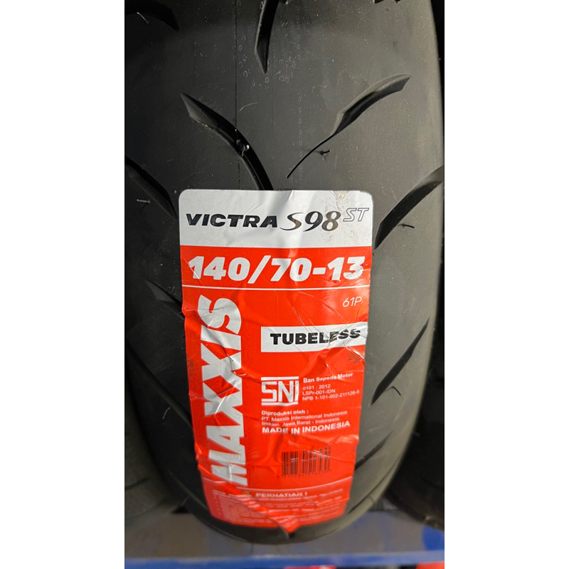 BAN LUAR MAXIS 140/70-13 VICTRA S98ST - NMAX BELAKANG TUBELESS