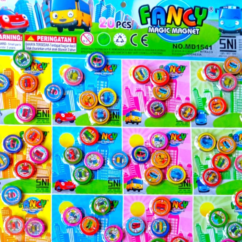 MAINAN ANAK MAGNET KANCING ISI 5 | MAGNET KANCING MOTIF