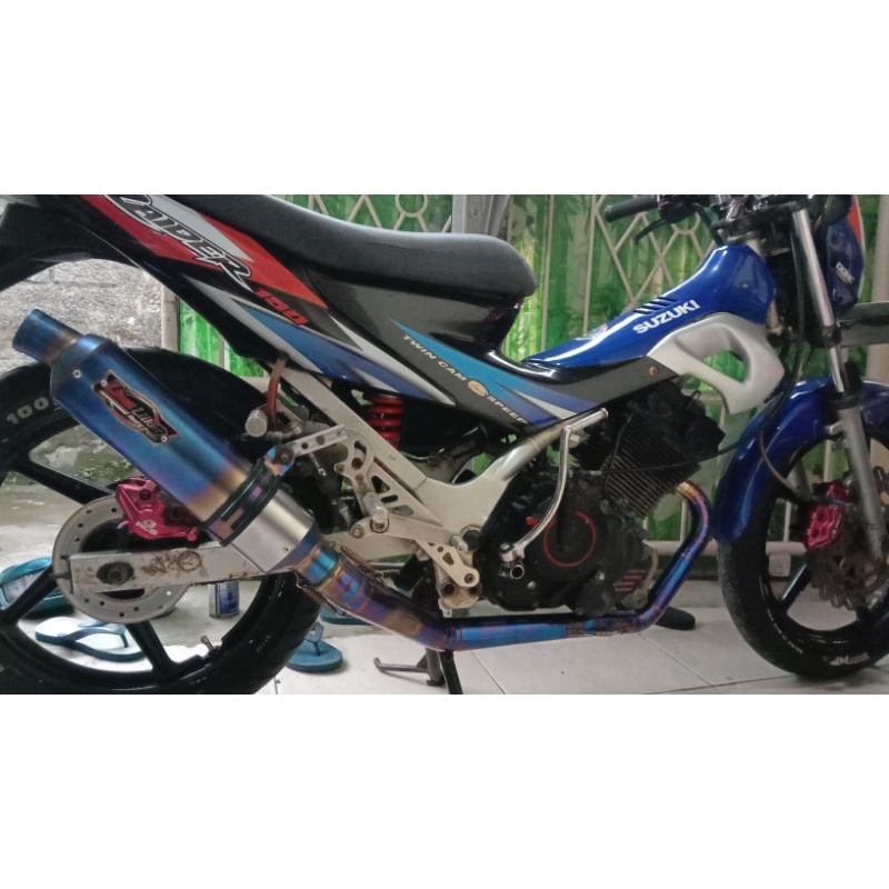 header/pipa knalpot original wrx RS200 old bluemoon inlet 50 satria Fu Karbu