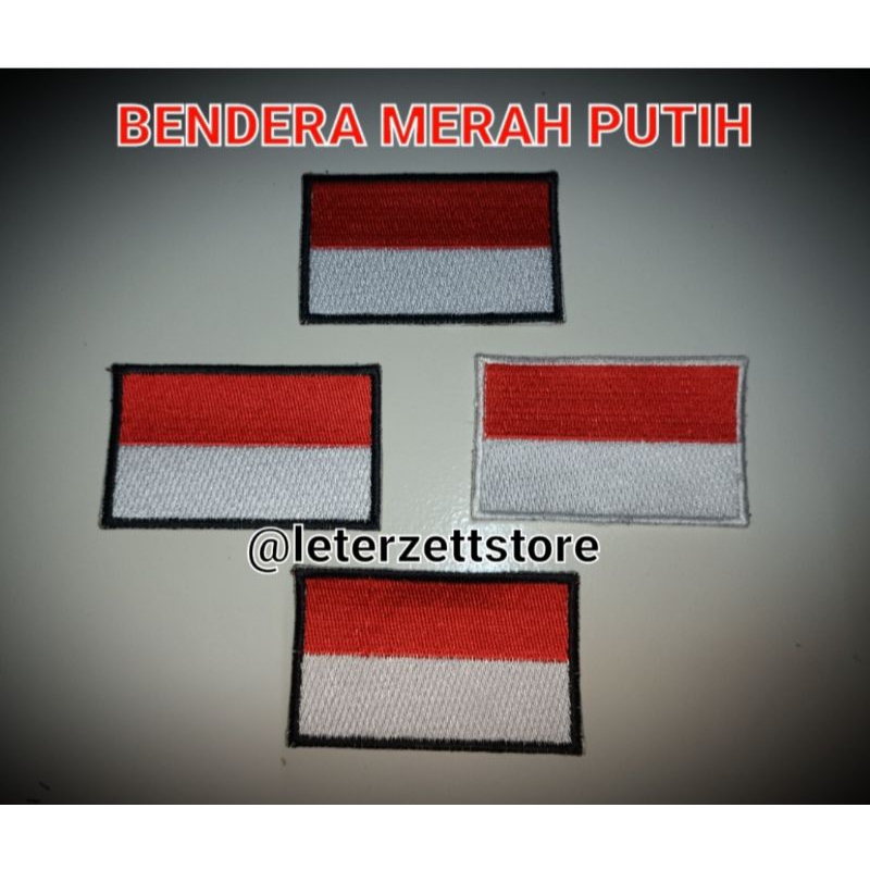 EMBLEM BORDIR BENDERA MERAH PUTIH/BORDIR BENDERA MERAH PUTIH