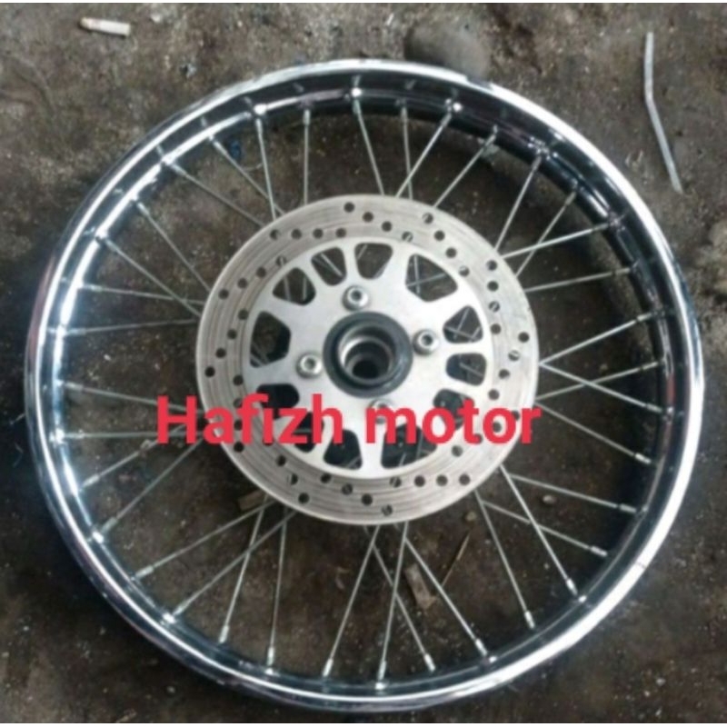 Velg depan plus piringan cakram rem depan second copotan original Yamaha Jupiter z