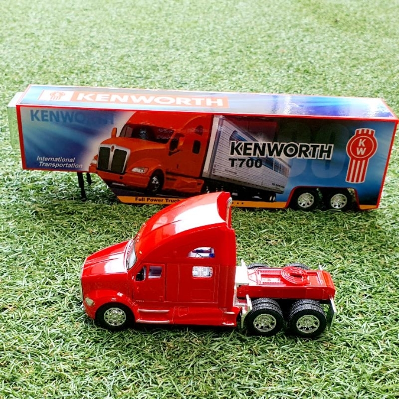 Diecast Kenworth T700 With Container Alloy Truck Miniatur Die-cast Truk Kontainer Box Kenworth T700 With Container