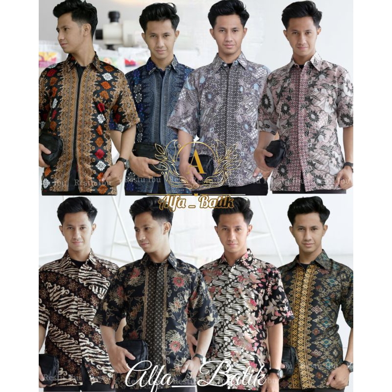 Kemeja Batik Pria Lengan Pendek Motif / kemeja batik /kemeja batik kerja /kemeja batik modern kemeja batik formal /kemeja batik kantoran