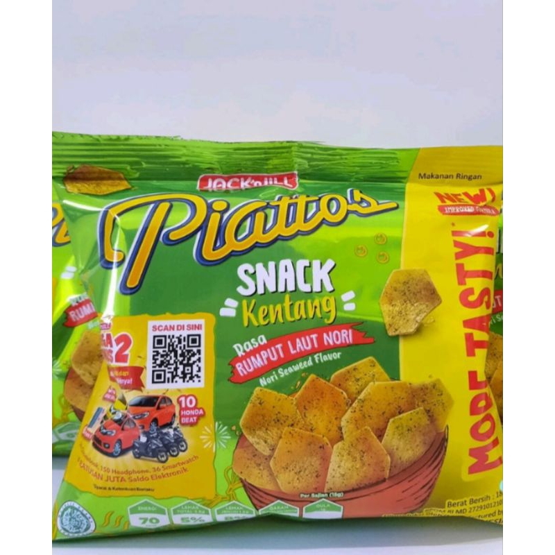 

PIATTOS Rasa Rumput Laut Nori 1 renteng @18gr