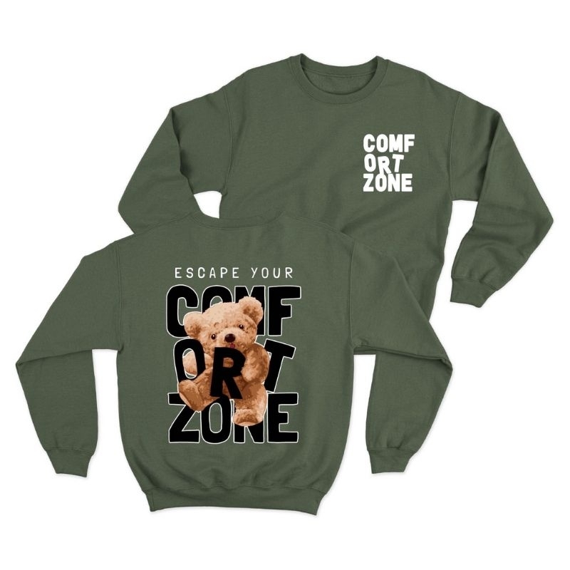 Sweater crewneck Comfort zone (pria &amp; wanita)