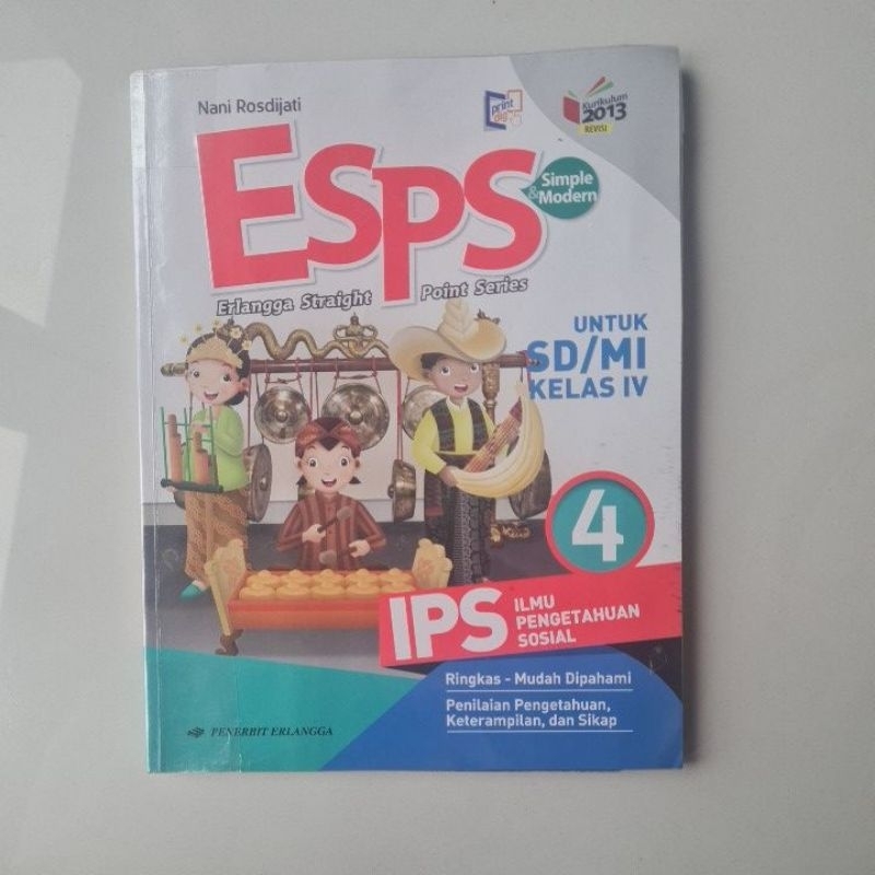 Buku ESPS IPS 4 Kelas SD IV Erlangga Original preloved