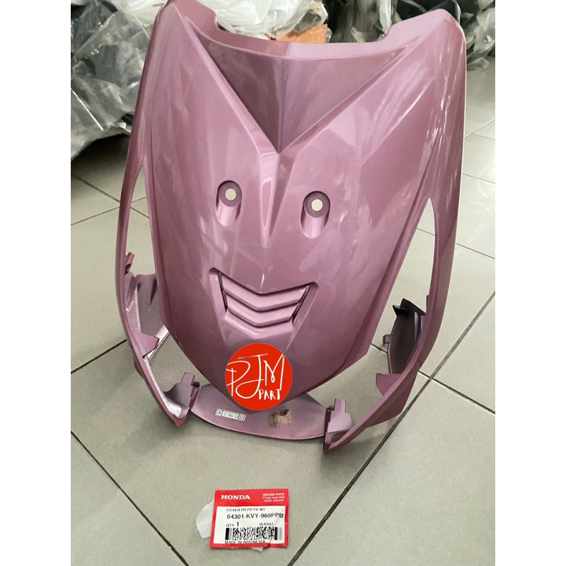 64301-KVY-960PPM COVER FRONT PINK COVER DEPAN TAMENG DEPAN BEAT KARBU KVY ORI HONDA