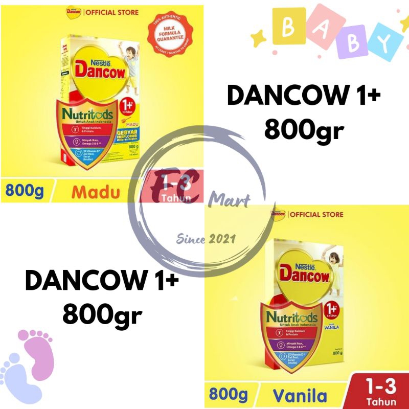 Susu Dancow 1+ Madu Vanilla 800gr Susu Anak 1-3 Tahun