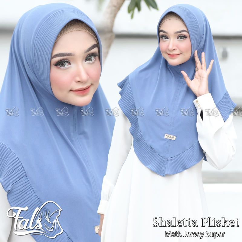 Hijab Shaletta plisket Original Fals Hijab