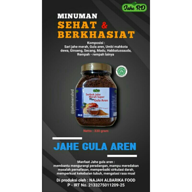 

Jahe Merah + Gula Aren