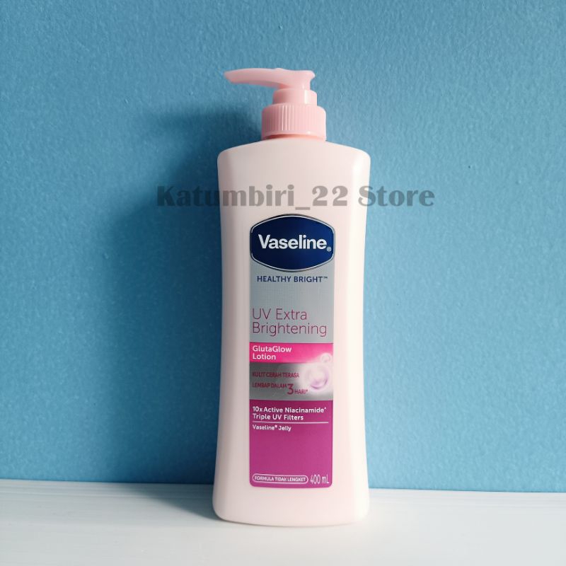 PROMO Vaseline Healthy Bright UV Extra Brightening - 400ml / Hand Body Vaseline Murah