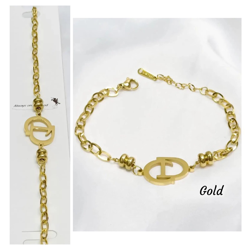 Gelang titanium CD rantai oval