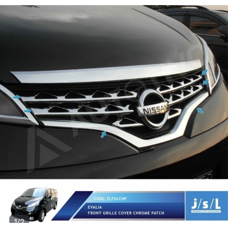Evalia Frond Grille Cover Chrome Patch Cover Grill Krom