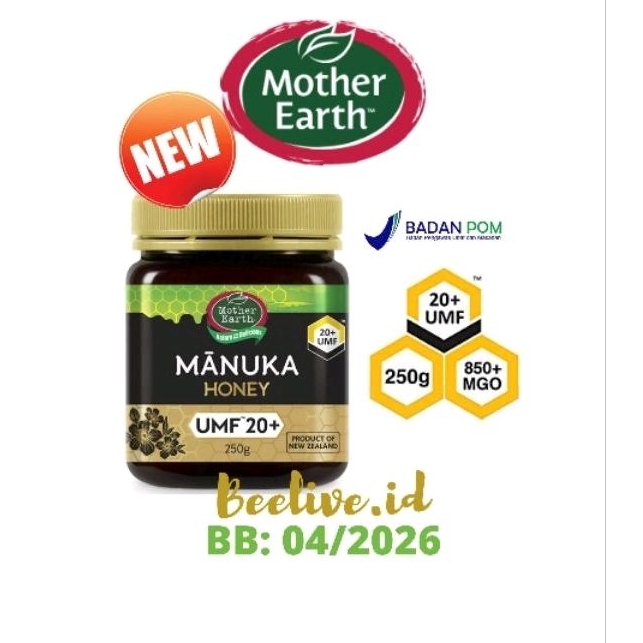 

Madu Mother Earth Manuka Honey UMF 20+ MGO 850+ 250 gr