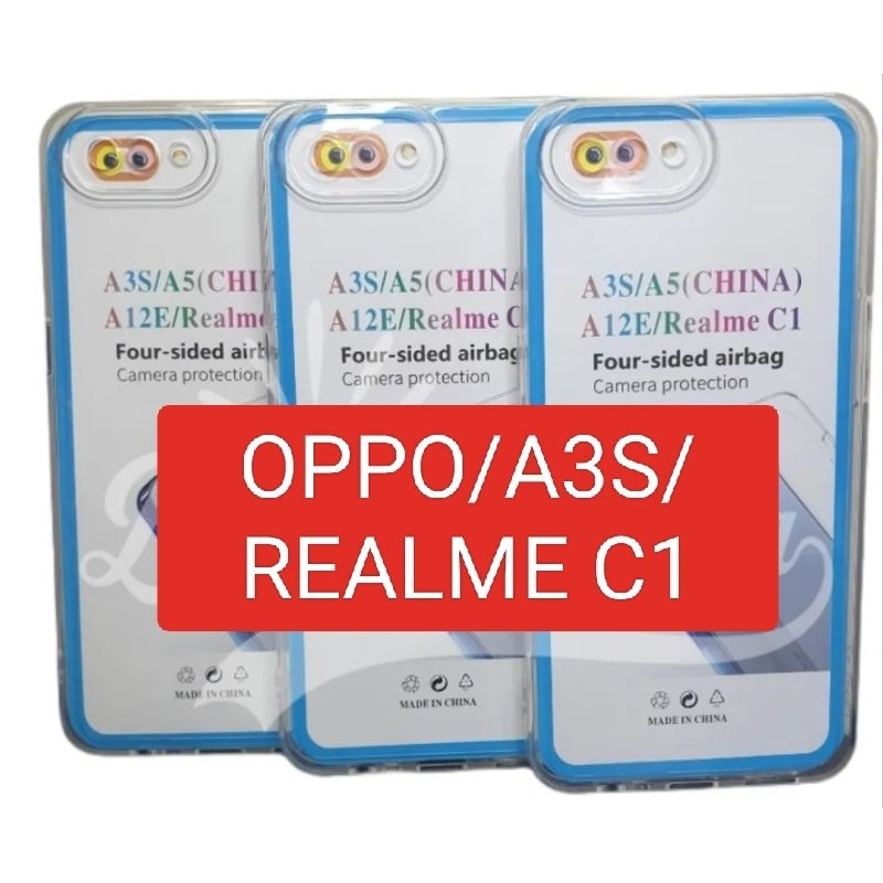 Softcase Silikon OPPO A3S Clear Case Bening Casing full pelindung