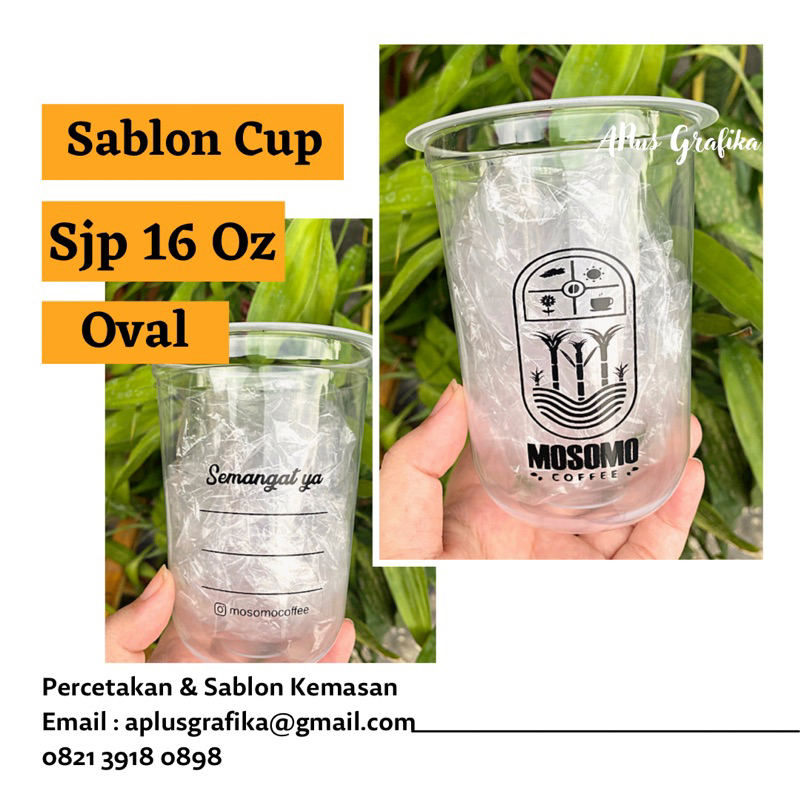 Sablon Cup Starindo Sjp 16 oz oval