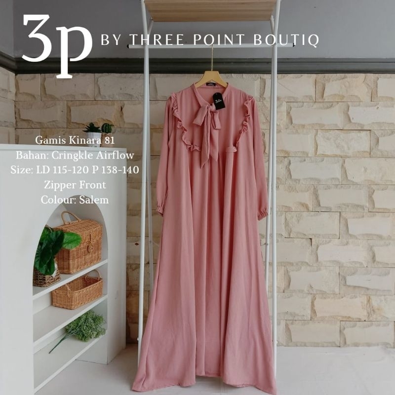 gamis Kinara/ crinkle airflow/ matahari/branded/ original