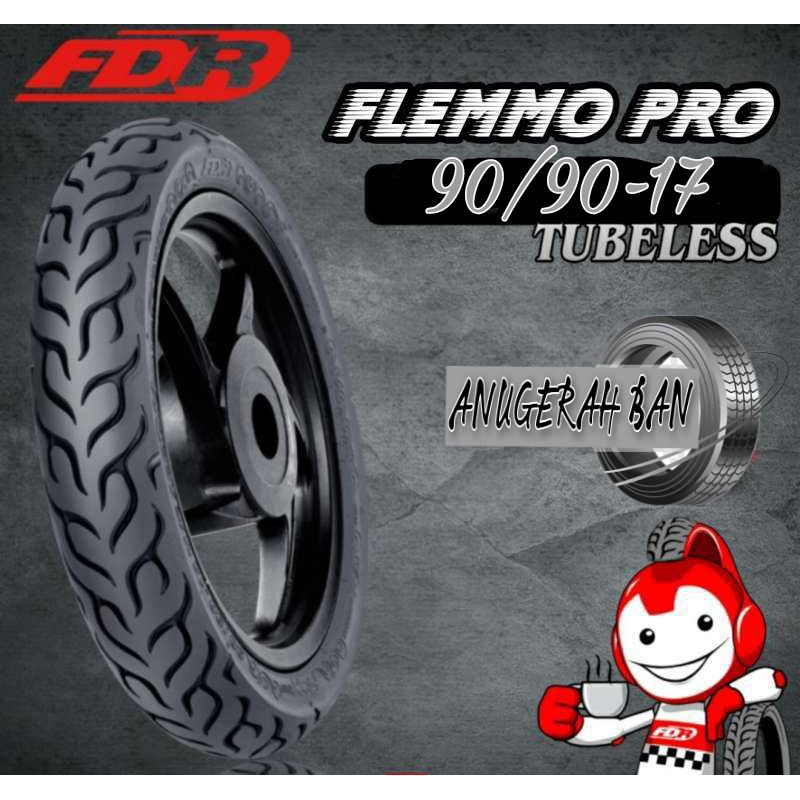 Ban Luar FDR FLEMMO PRO 90 / 90 - 17 - 49 P TUBLESS by FDR Flemo Series