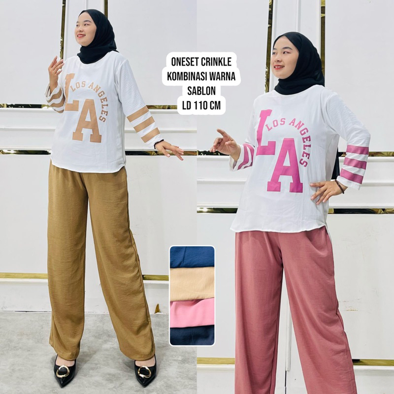 SET VIRAL CRINKLE LA SET SABLON ABG HITS MURAH GROSIR SUPPLIER MODELLANO