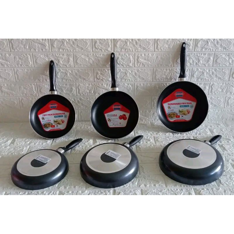 SUNHOUSE TEFLON ANTI LENGKET 20-28 CM | FRY PAN / WAJAN PENGGORENGAN