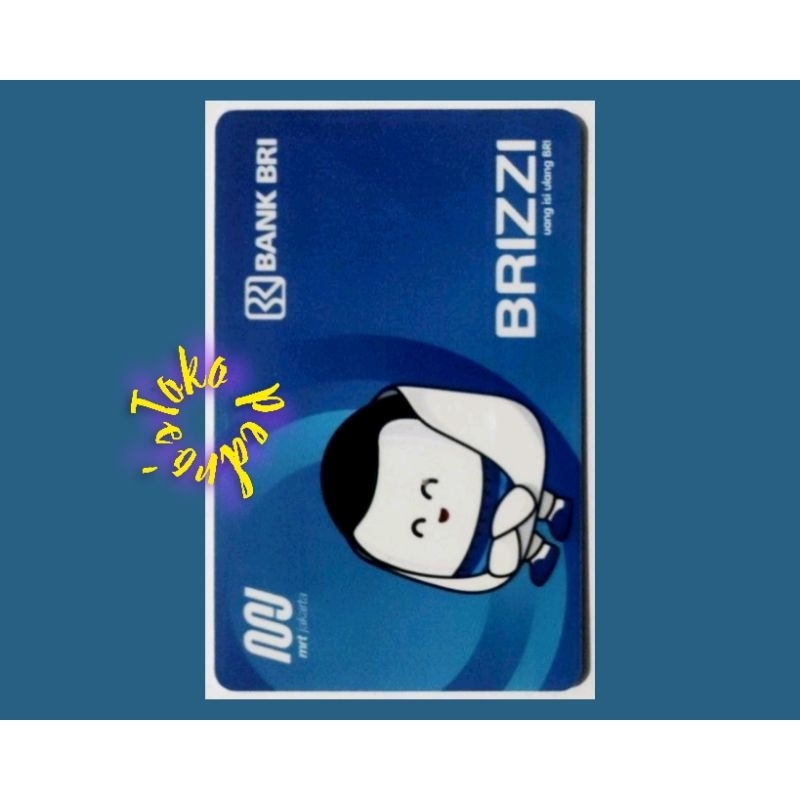 BRIZZI BRI edisi MJ Biru (MRT JAKARTA) Blue Edition /Like eMoney eTOLL Tapcash or Flazz