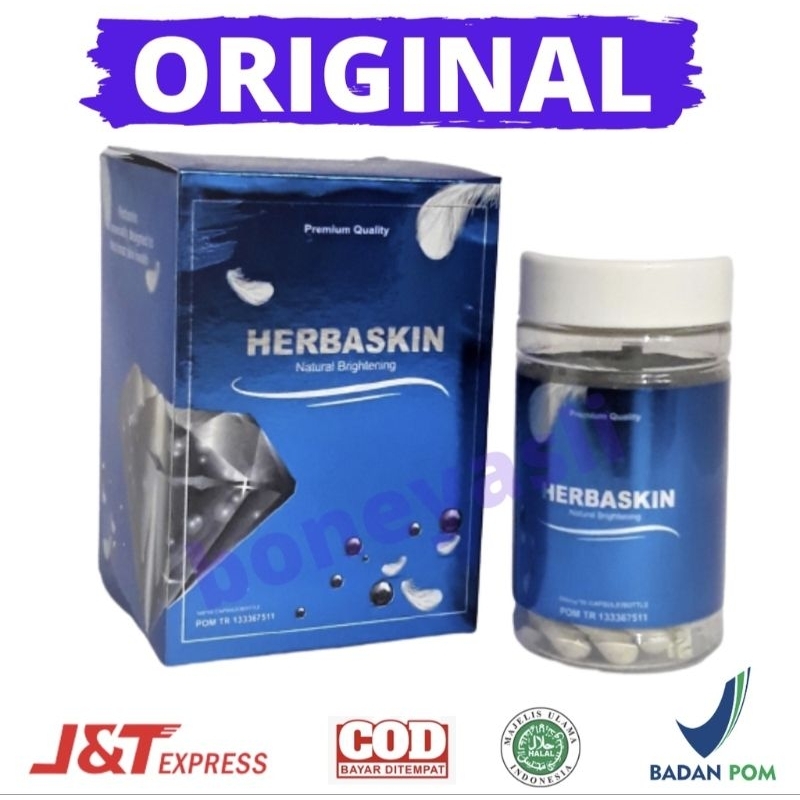 Herbaskin Asli 100% Original - Obat Herbaskin Suplemen Herbal Pemutih Badan & Kulit