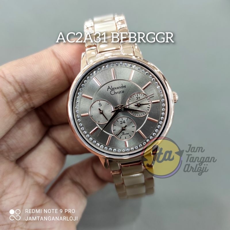 New Alexandre Christie Wanita AC2a31 Grey Jam Tangan Cewek AC 2a31 BFBRGGR