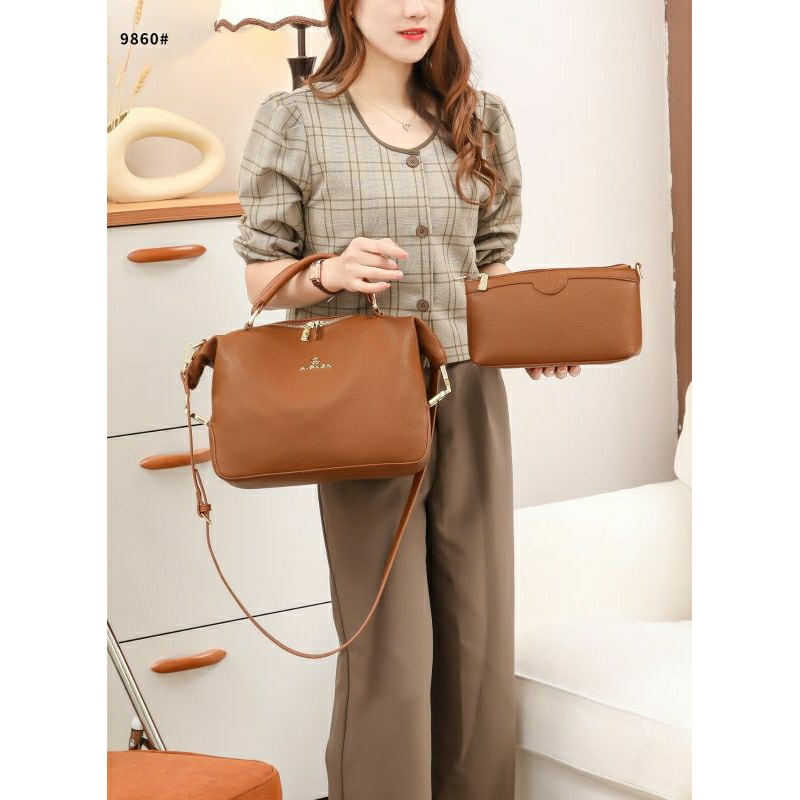 _*AIGNER Roma Handstanche Handbag Shoulder Bag #9860 #ts02