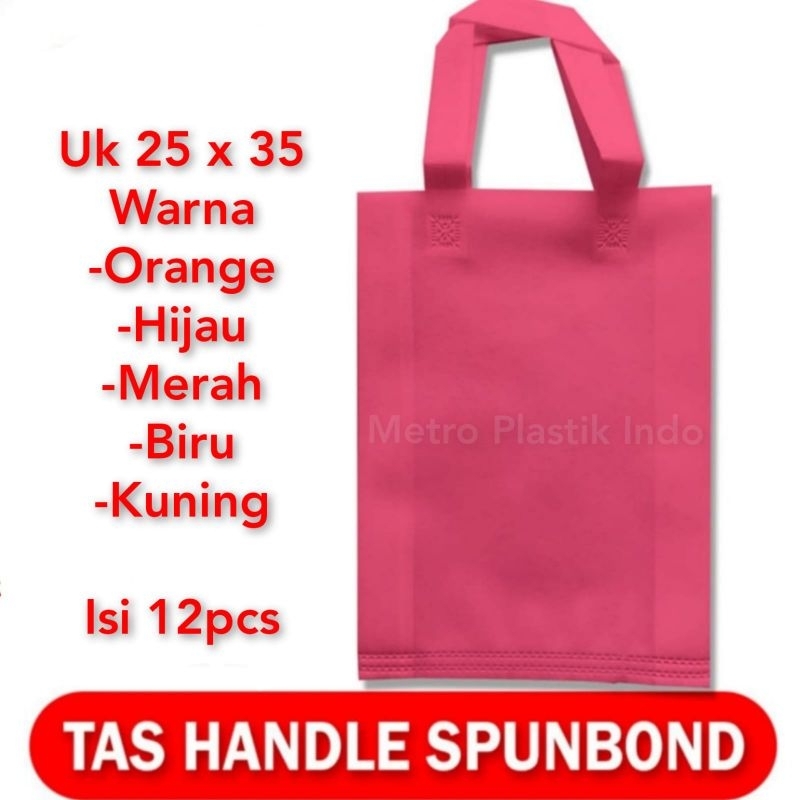 

Tas Kain 25x35 Isi 12pcs | Goodie Bag | Spunbond Handle 25 x 35