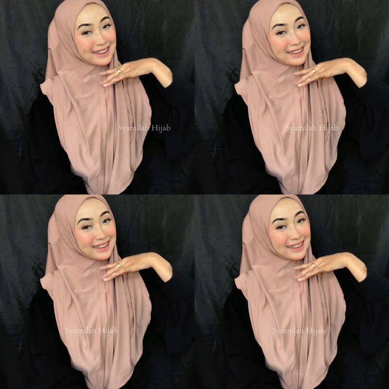 SyamilahHijab-Bergo Eliza Instan Non Pet Jersey Premium