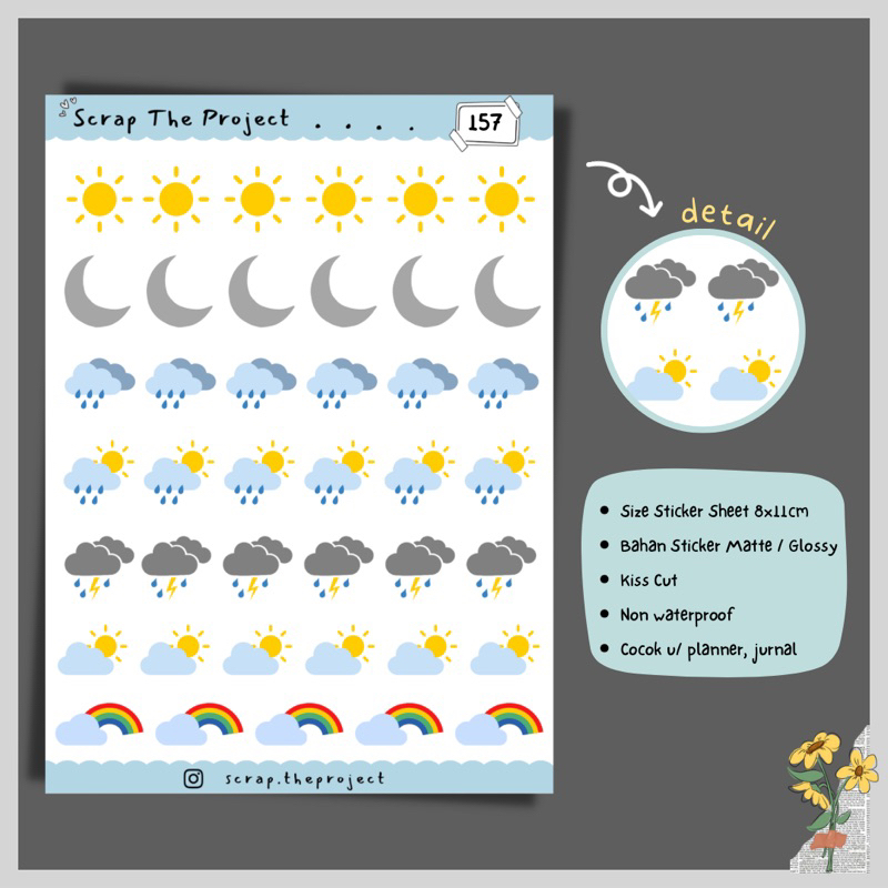 

STICKER PLANNER JOURNAL / STICKER WEATHER / STP - 157