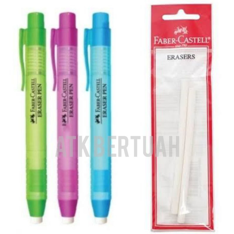 

FABER CASTELL ERASER PEN PENGHAPUS PENSIL BENTUK PEN CETEK