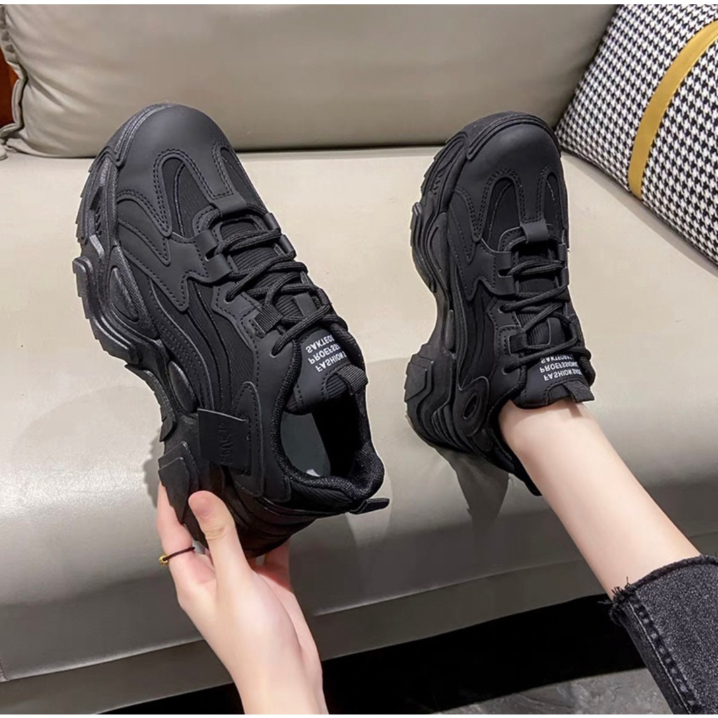 AVANCEID 1922 Sepatu Sneakers Wanita Sekolah Olahraga Sport Hitam Browm Import