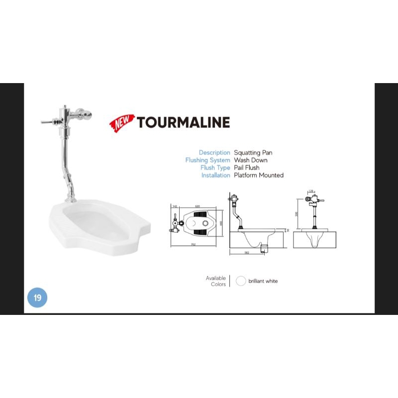 Kloset Jongkok Flush Tourmaline Trilliunware