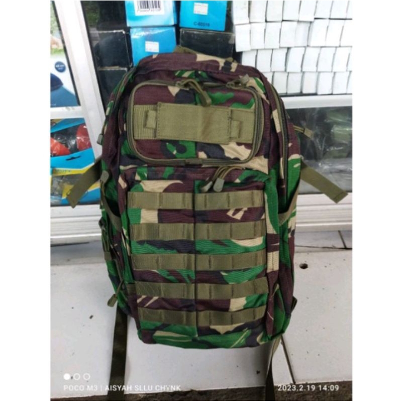 TAS PUNGGUNG  TNI TERBARU / TAS ORIGINAL TNI AD / TAS LORENG ACEH