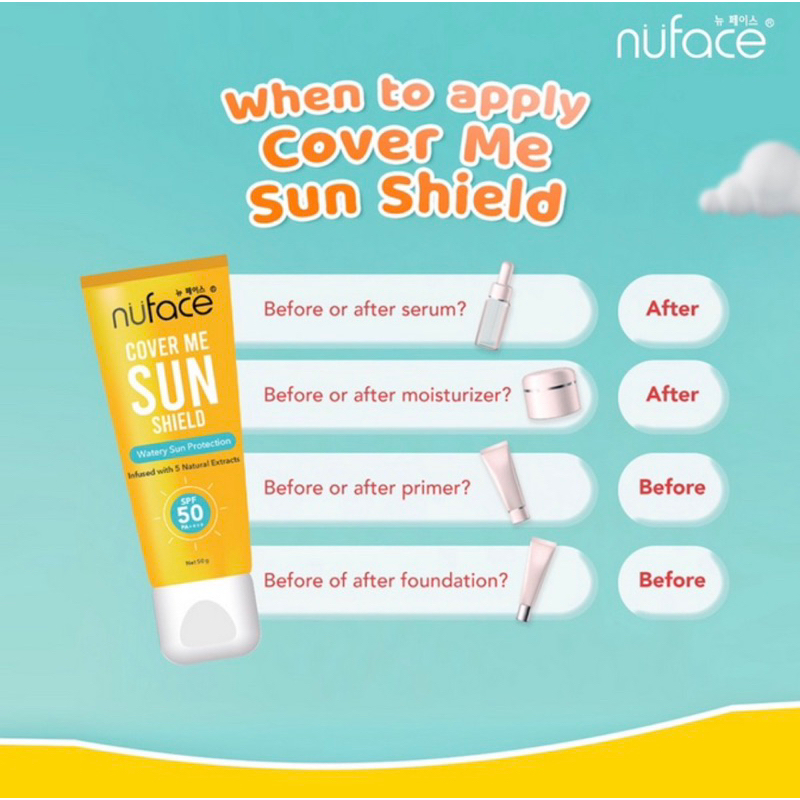 Nuface Cover Me Sun Shield Watery Sun Protection 50gr