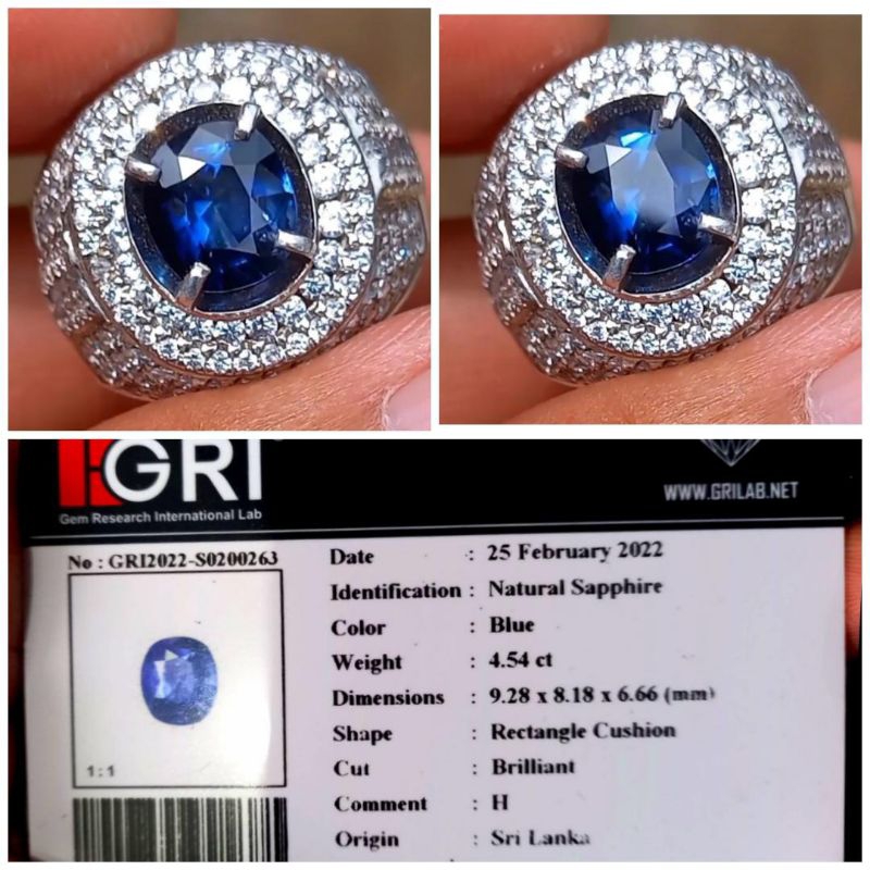 Vivid Blue Sapphire Srilanka GRI memo